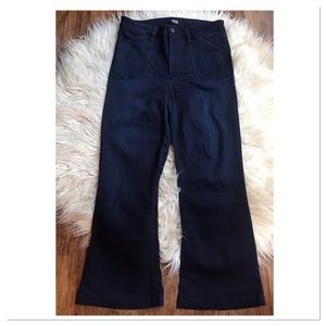 PAIGE Black Wide Leg Flare Jeans